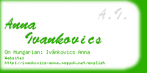 anna ivankovics business card