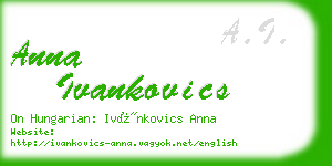 anna ivankovics business card